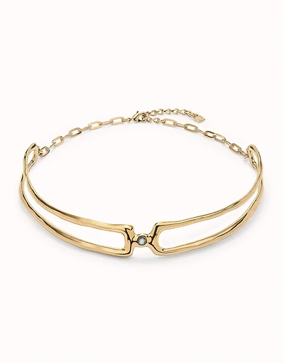 Choker necklace with white topaz