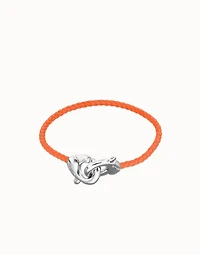 leather bracelet with interlocking carabiner