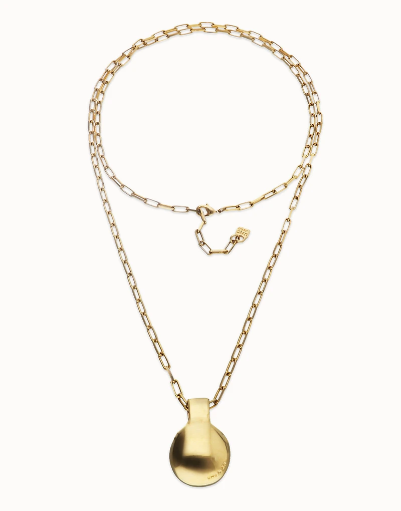 Long necklace with large sphere