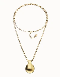 Long necklace with large sphere