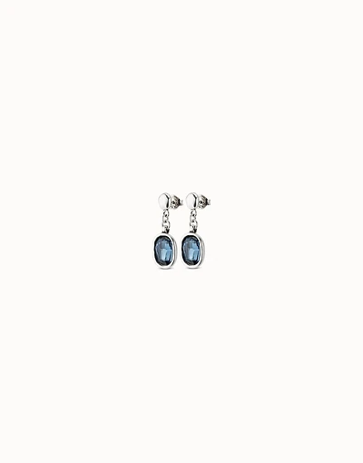 Drop earrings with crystal
