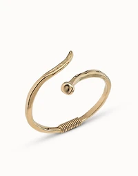 Bangle bracelet with a spiral-shaped nail