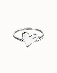 Bangle bracelet with heart detail