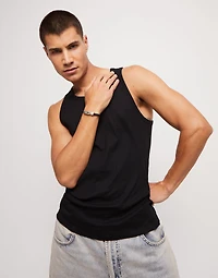 Multi strand leather bracelet with 2 circles