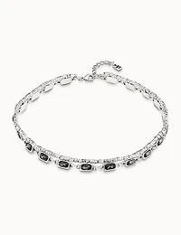 Short necklace with crystals