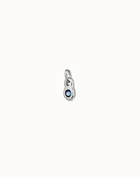 Round shaped Charm with a blue crystal