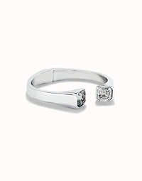 Cuff bracelet with white crystal