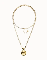 Long necklace with large sphere