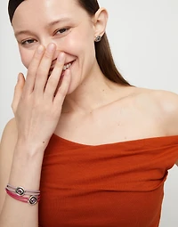 Stud earrings with blue crystal