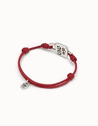 Leather bracelet with links and topaz