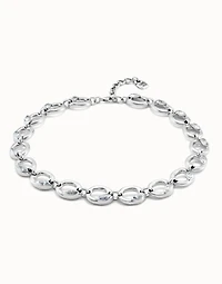 Short oval link chain necklace