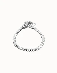 Small beads bracelet with interlocking carabiner
