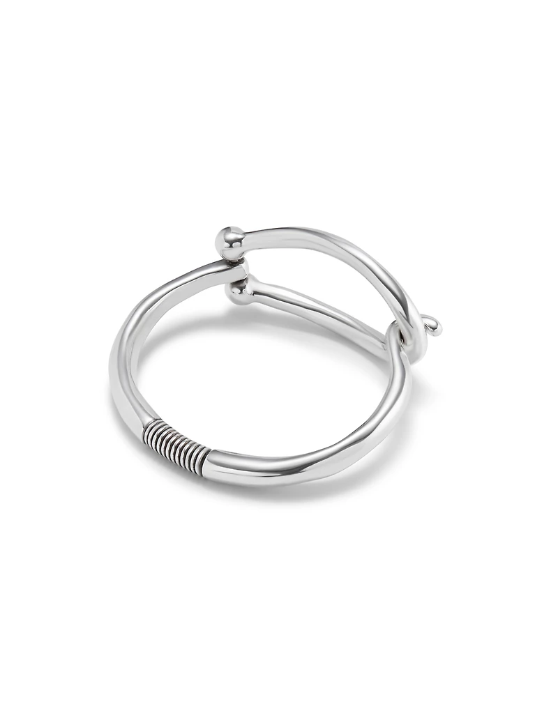 Bangle bracelet with large link