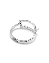 Bangle bracelet with large link