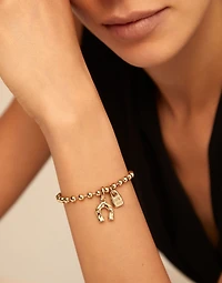 Beaded charm bracelet