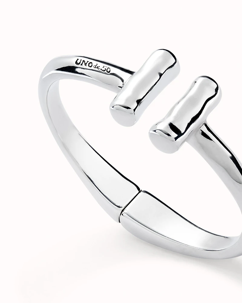 Bangle bracelet with two tubes