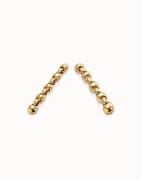 Drop earrings with bead shaped links