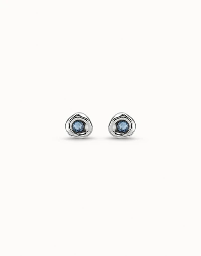 Sterling silver-plated earrings with crystal