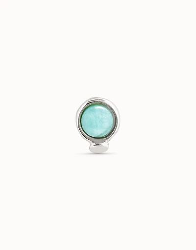 Single Stud Earring With Blue Crystal