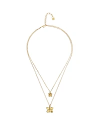 Double necklace with butterflies