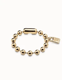 Beaded bracelet with a padlock charm