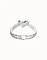 Double elastic bracelet with heart detail