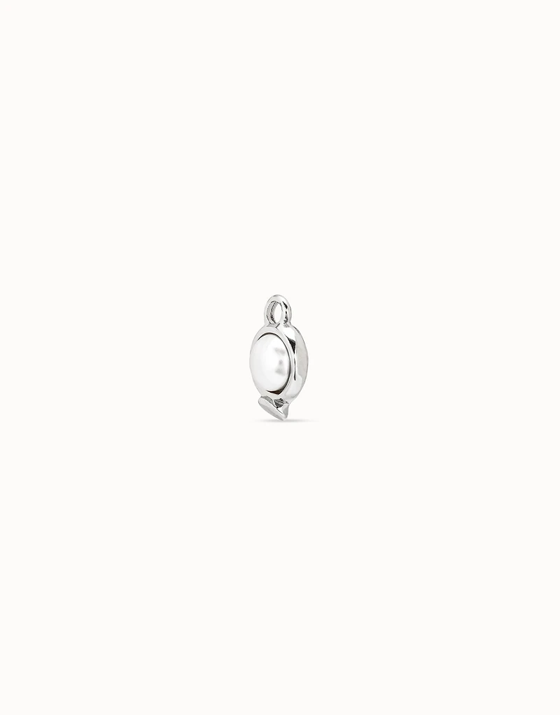 Single Hoop Charm With A Pearl