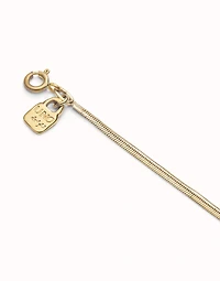 Flat chain charm necklace