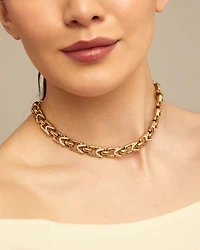 Rectangular links chain necklace