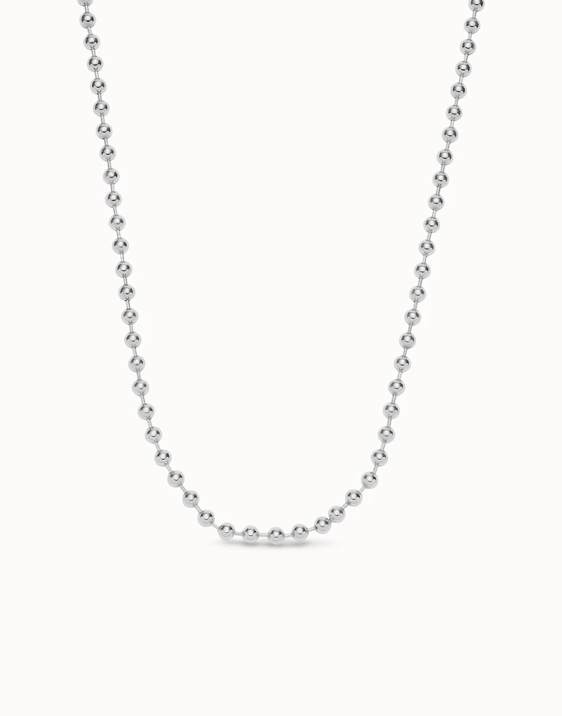 Long beaded chain charm necklace