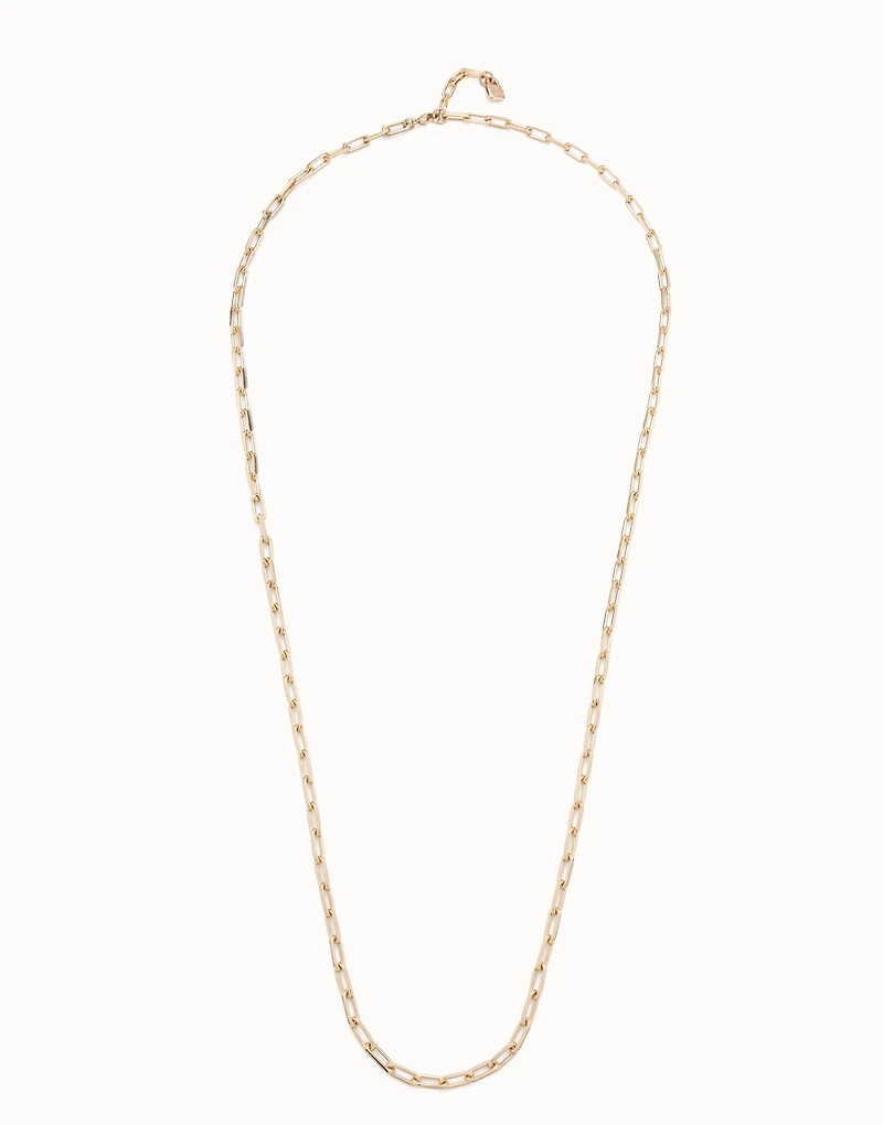 Long link chain charm necklace