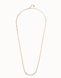 Long link chain charm necklace