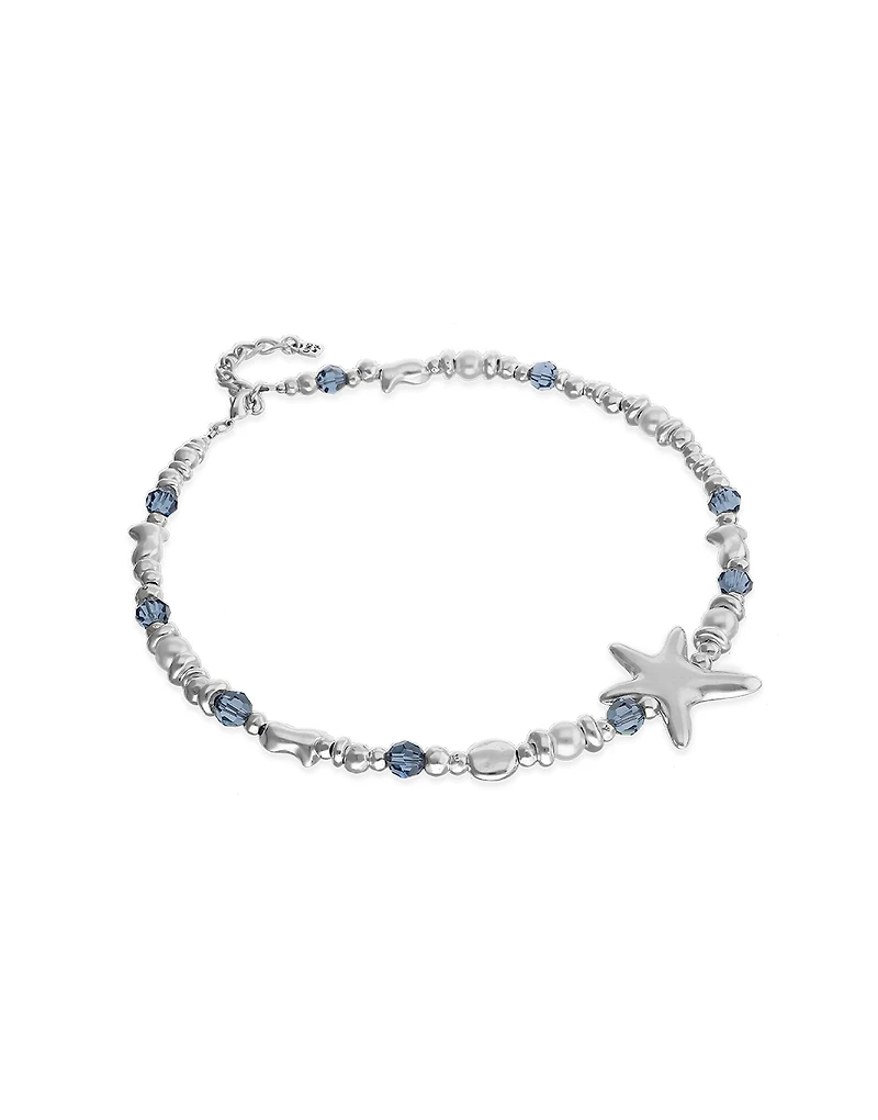Necklace with crystals and big starfish