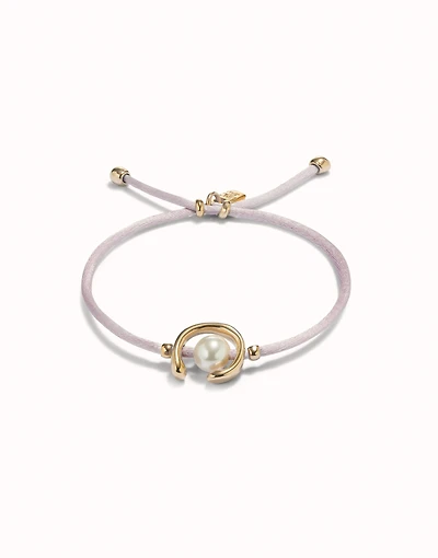 cord bracelet with a pearl