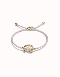 cord bracelet with a pearl