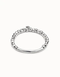 Beaded stretch bracelet with tubular piece