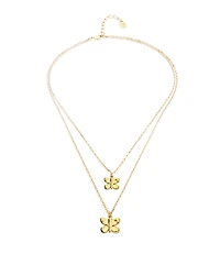 Double necklace with butterflies
