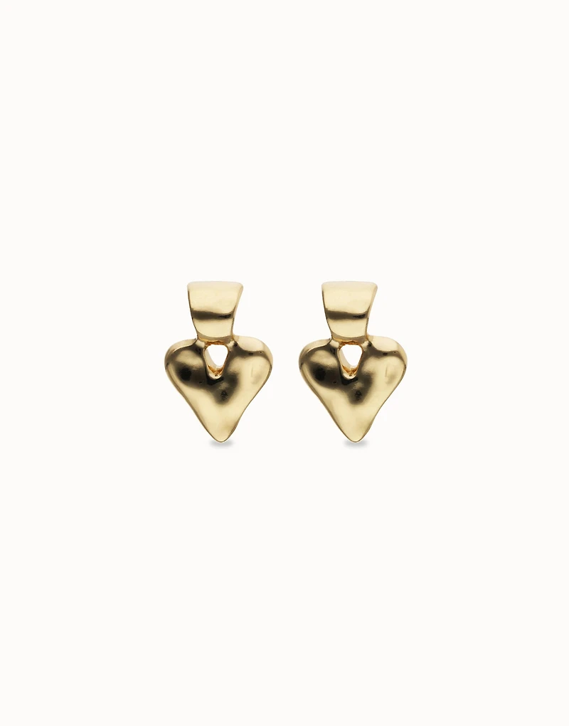Small heart stud earrings