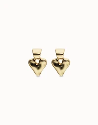 Small heart stud earrings