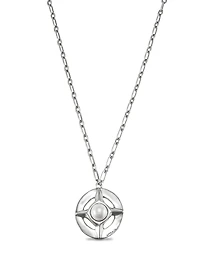 Long pendant necklace with pearl