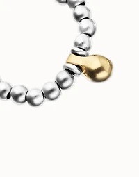 Beaded bracelet in a two-tone finish