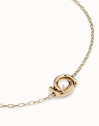 Chain pendant necklace with pearl