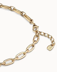 Short oval link chain necklace