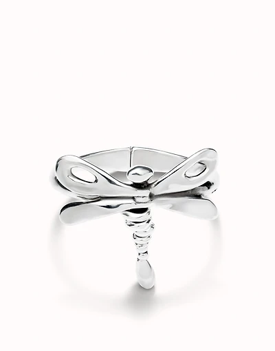 Bangle bracelet with a dragonfly