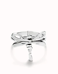 Bangle bracelet with a dragonfly