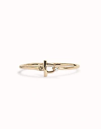 Bangle bracelet with white topaz