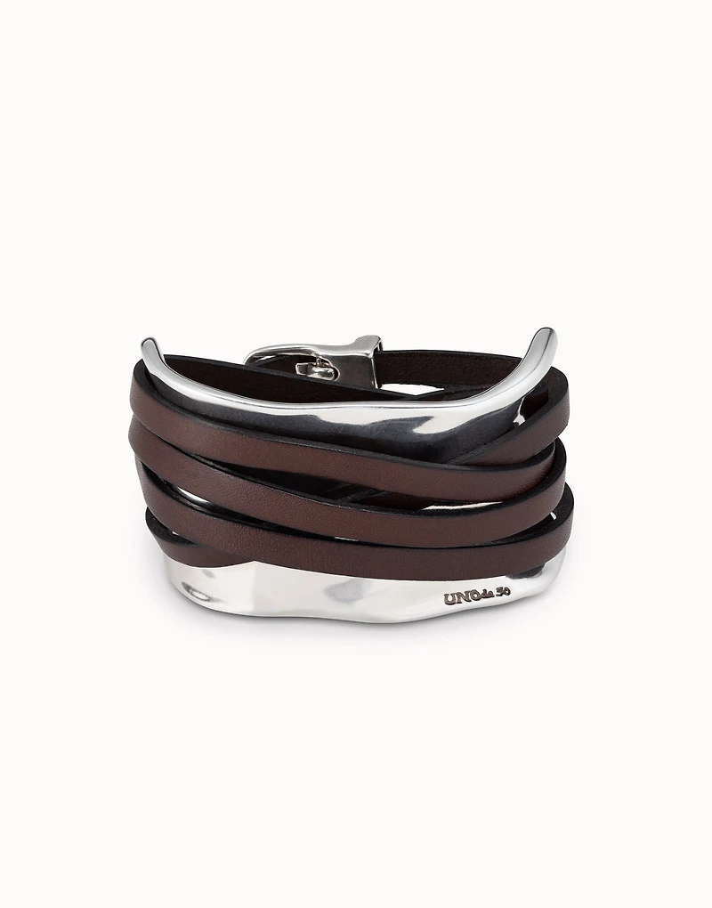 Bracelet with leather straps