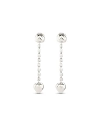 Drop earrings with small hearts