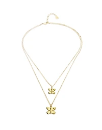 Double necklace with butterflies