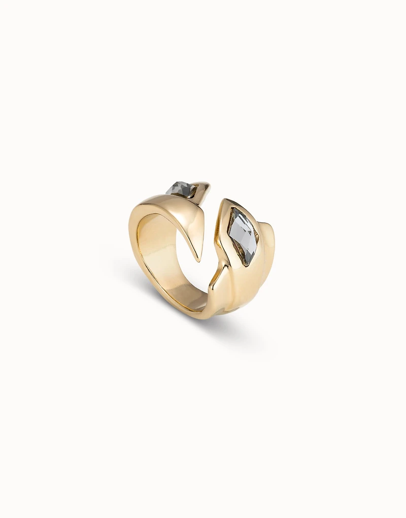 Ring with grey crystal Superstition